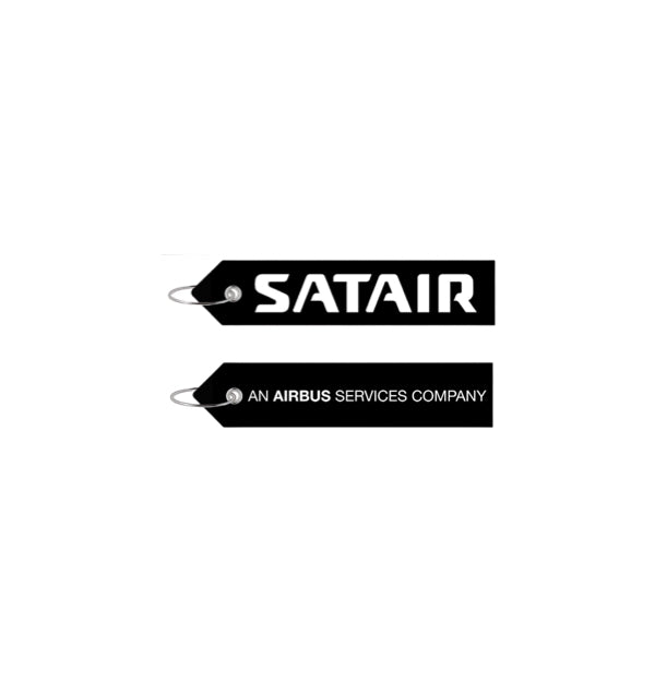 Satair: Black Fabric Keyring