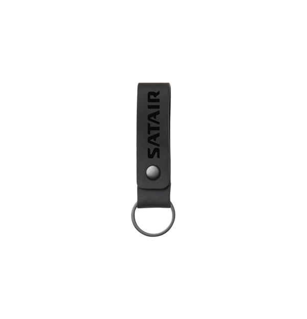 Satair: Black Leather Keyring