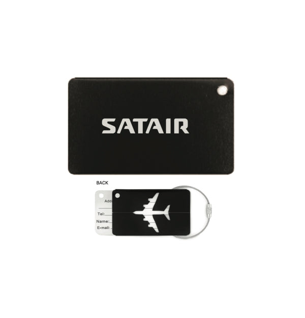 Satair: Black Luggage Tag