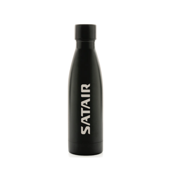 Satair: Black Recycled Flask